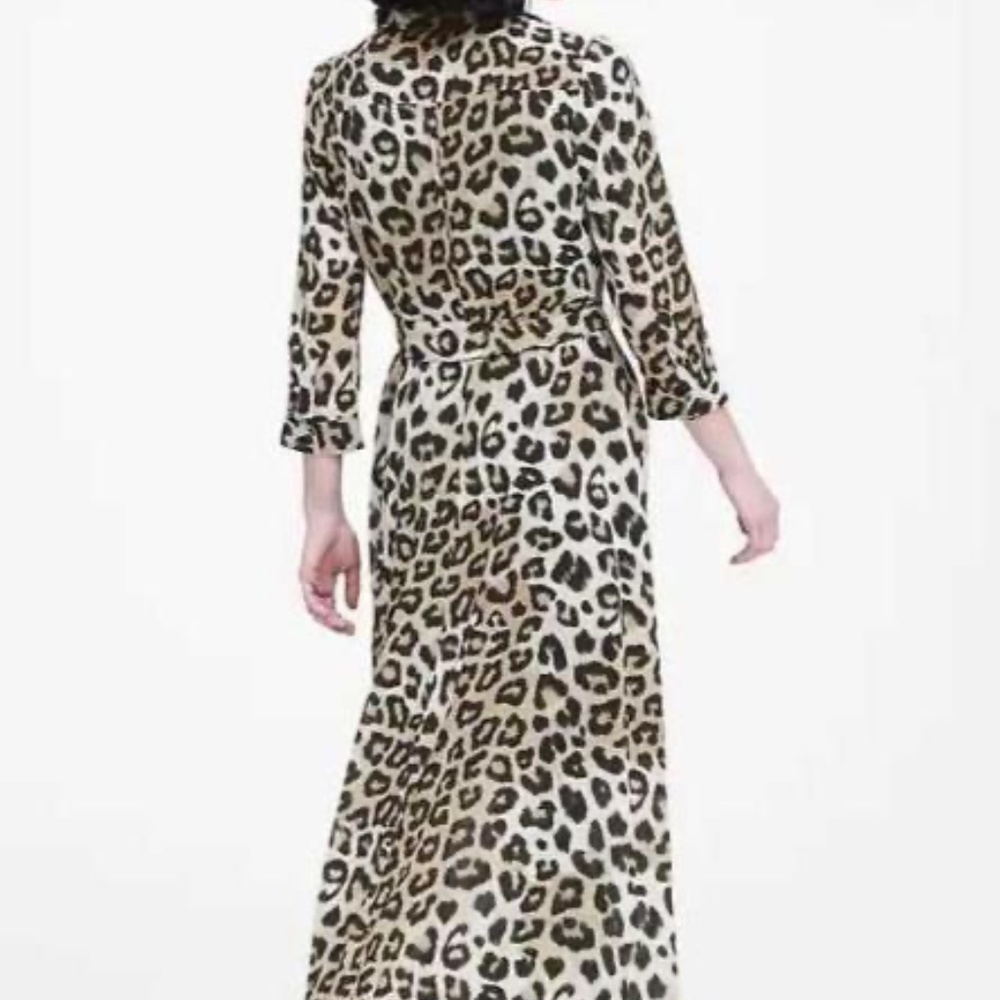 Banana Republic Leopard Print Maxi Shirtdress | NWT - Picture 5 of 7